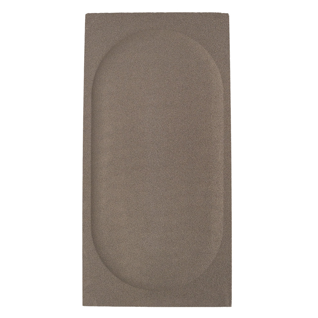 Lightweight foam ceramic ellipse wall panel in dark beige, 60x120cm, 10cm thick, designed for modern interior wall decoration.