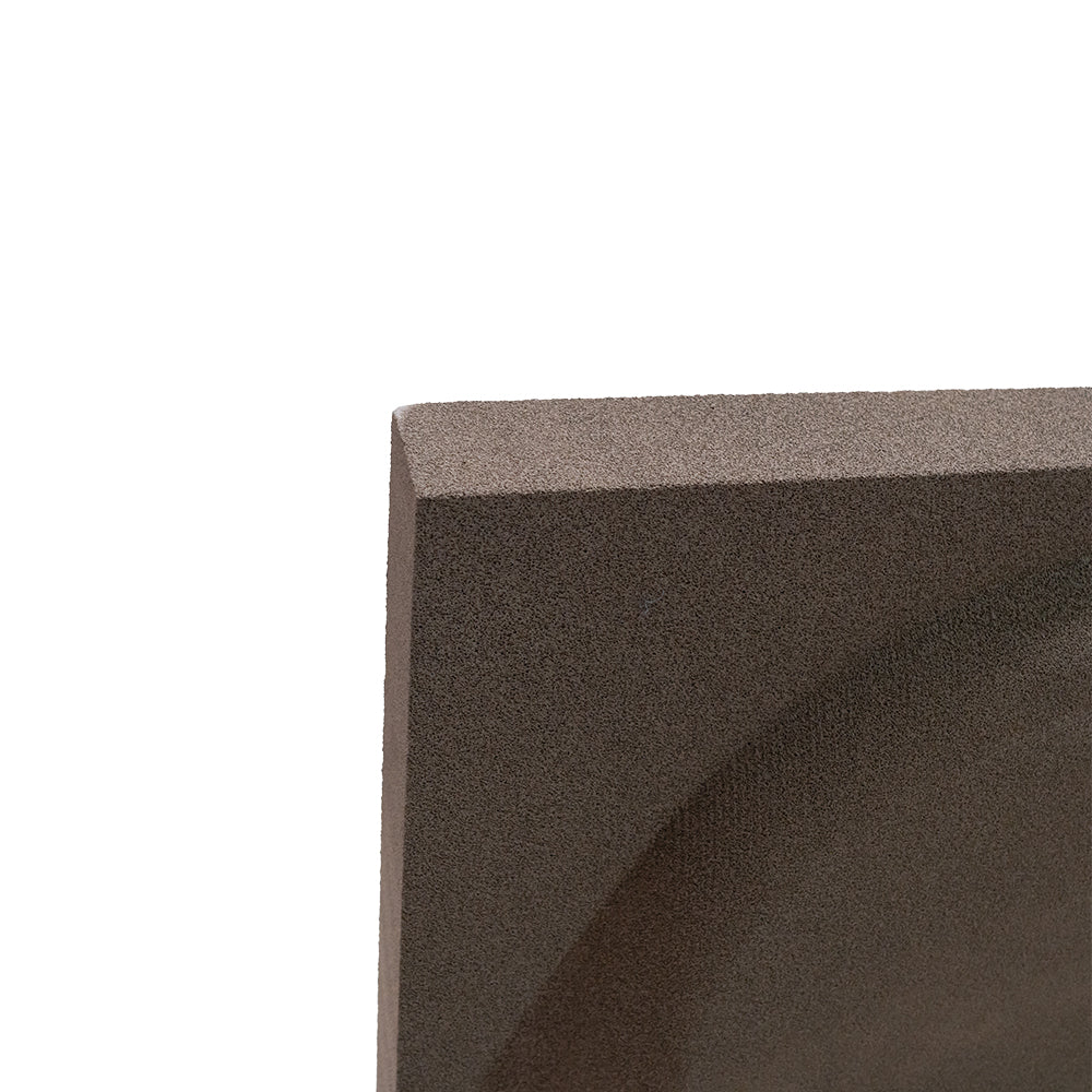 Dark beige lightweight foam ceramic ellipse wall panel, 60x240cm, 10cm thick, custom design by BEACON for modern wall decor.
