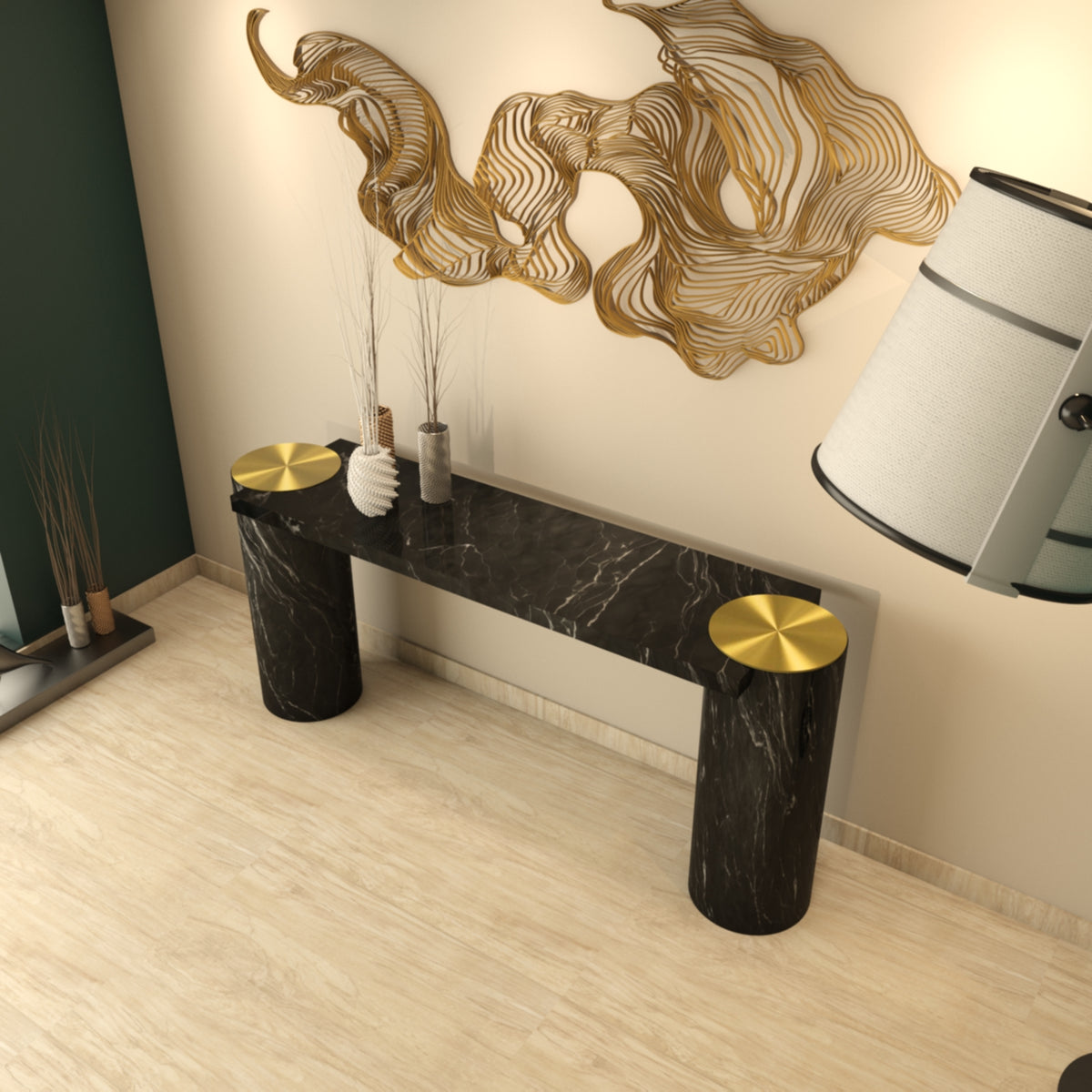 Buy Natural Marble Console 165cm Table Dz463DtN ebarza Modern