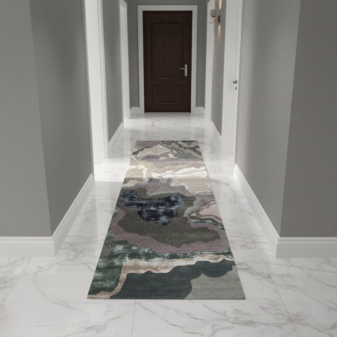 90X300 Cm Handmade Wool Rug Jh-20728-S -  Rugs - ebarza Furniture UAE | Shop Modern Furniture in Abu Dhabi & Dubai - مفروشات ايبازرا في الامارات | تسوق اثاث عصري وديكورات مميزة في دبي وابوظبي