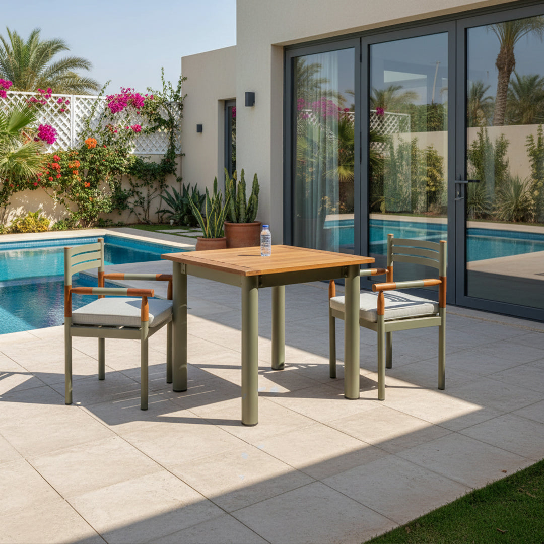 90x90cm ALCON DINING TABLE ALB-Table1002 -  Outdoor Tables - ebarza Furniture UAE | Shop Modern Furniture in Abu Dhabi & Dubai - مفروشات ايبازرا في الامارات | تسوق اثاث عصري وديكورات مميزة في دبي وابوظبي
