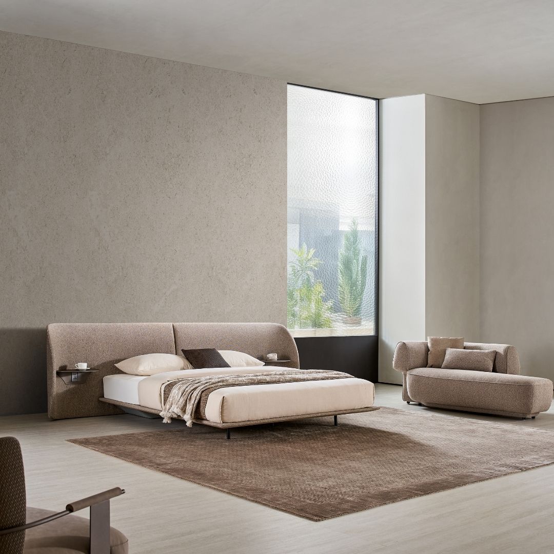 King size bed frame from BEACON, model AMF-C656, featuring a sturdy wooden bedsteads design with a sleek finish.