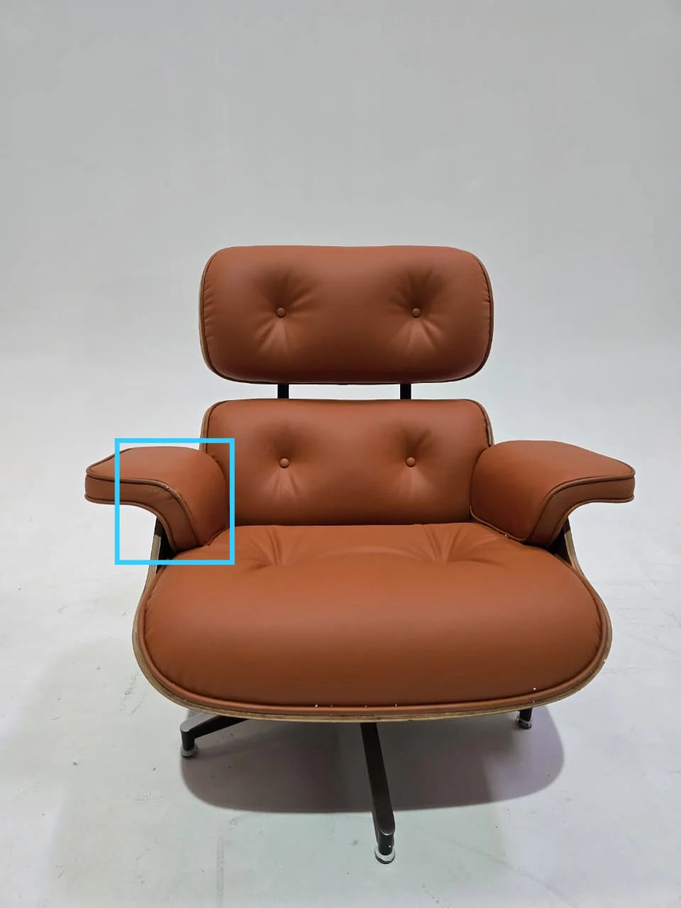 AS IS - Lounge Chair And Ottoman Tall CARAMEL/BLACK Bp8026-Black/legs -  DISPLAY ITEM - ebarza Furniture UAE | Shop Modern Furniture in Abu Dhabi & Dubai - مفروشات ايبازرا في الامارات | تسوق اثاث عصري وديكورات مميزة في دبي وابوظبي