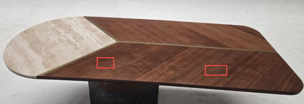 Display image of ORIX wagon dining table with wooden finish, showcasing its sturdy rectangular design and spacious tabletop.