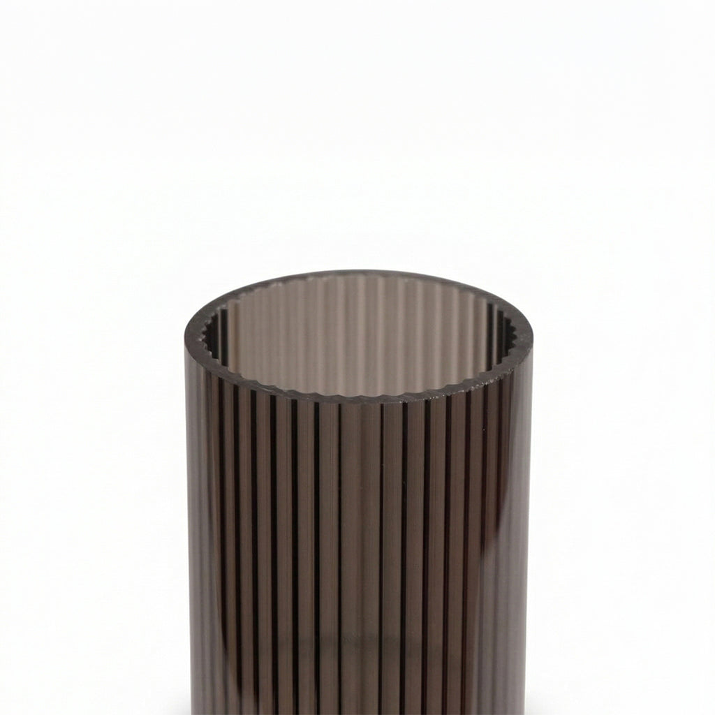 Grey acrylic inner striped tube door handle, BEACON brand, model TOD50GPMMA, with a sleek, modern design.