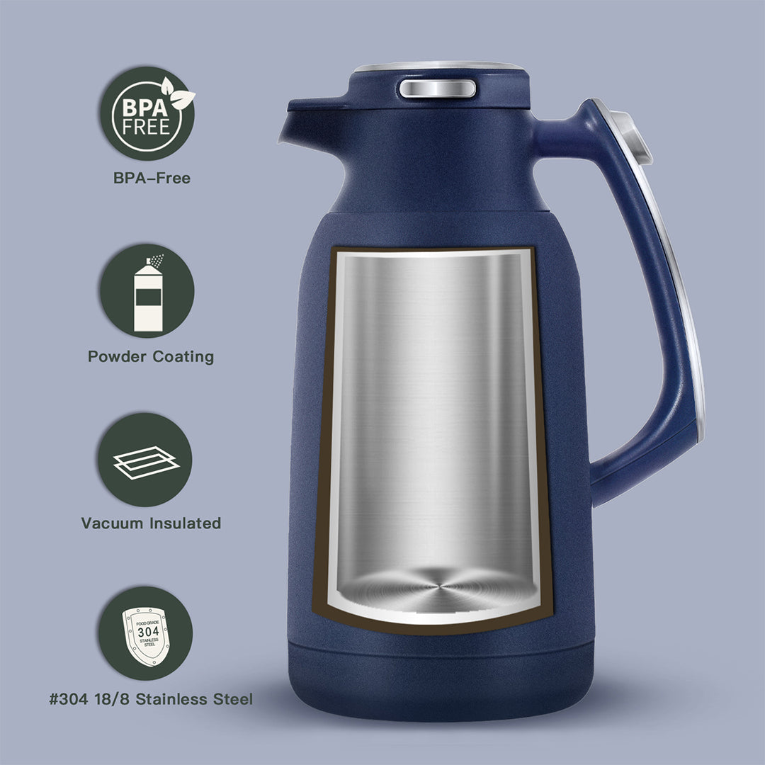 Pre-order 15 Days Delivery Alpo Thermal Coffee Carafe 2L ALP002PC68NB - Navy Blue -  Drinkware - ebarza Furniture UAE | Shop Modern Furniture in Abu Dhabi & Dubai - مفروشات ايبازرا في الامارات | تسوق اثاث عصري وديكورات مميزة في دبي وابوظبي