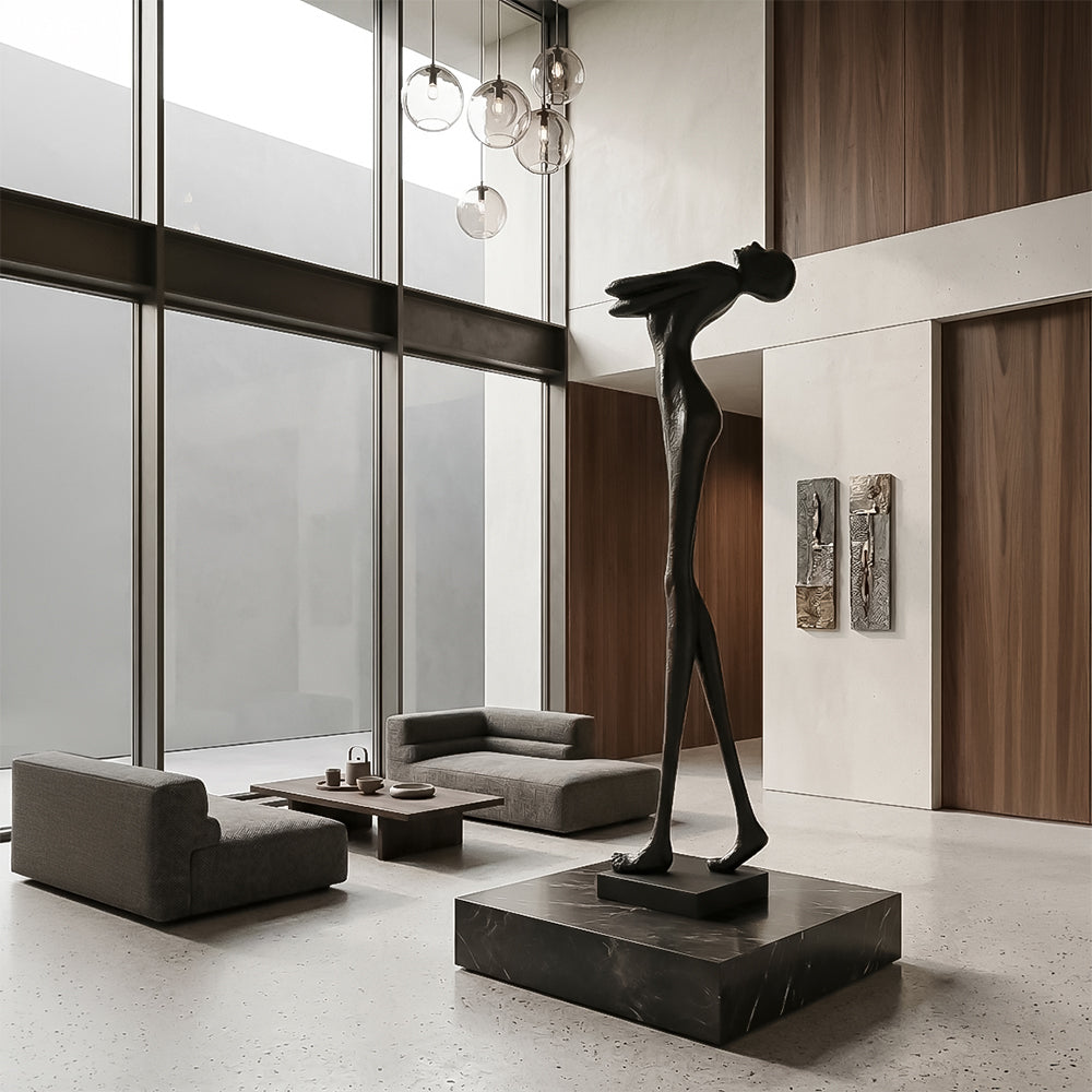 Alto 180cm modern fiberglass sculpture by BEACON, floor-standing artwork with sleek, contemporary design.