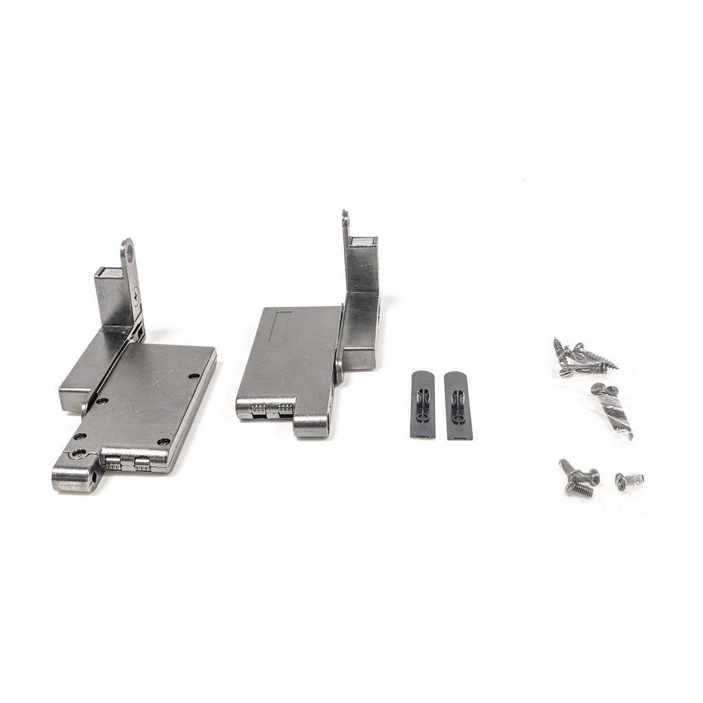 BEACON aluminum glass No. 5 corner guard, hinge, and cover for shelves, featuring sleek aluminum and glass design.