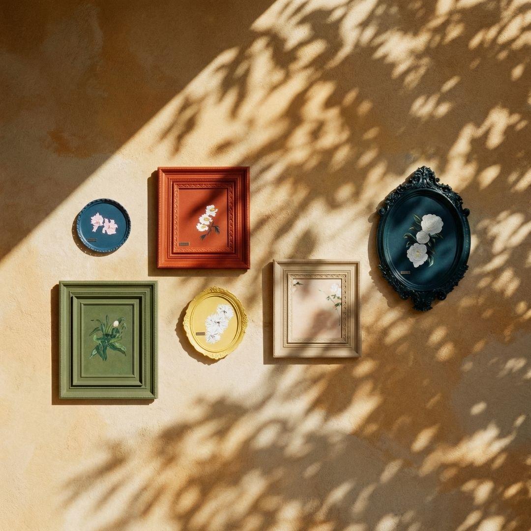 Ancora handmade wall art painting by BEACON, 45x50cm, featuring intricate brushstrokes and vibrant colors for home decor.