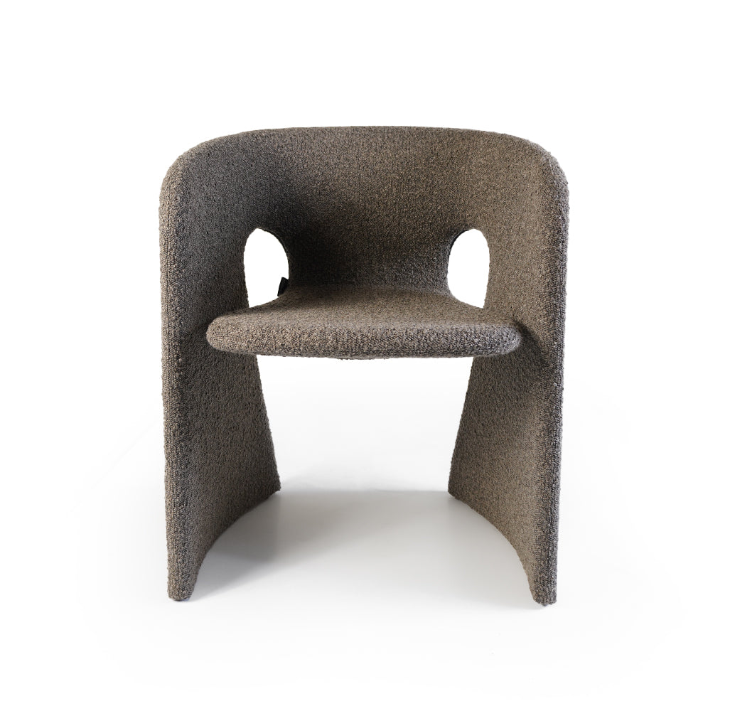 Velvet Dining Chair-A MLL-B66-Brown -  Chairs | كرسي طعام مخملي - ebarza Furniture UAE | Shop Modern Furniture in Abu Dhabi & Dubai - مفروشات ايبازرا في الامارات | تسوق اثاث عصري وديكورات مميزة في دبي وابوظبي