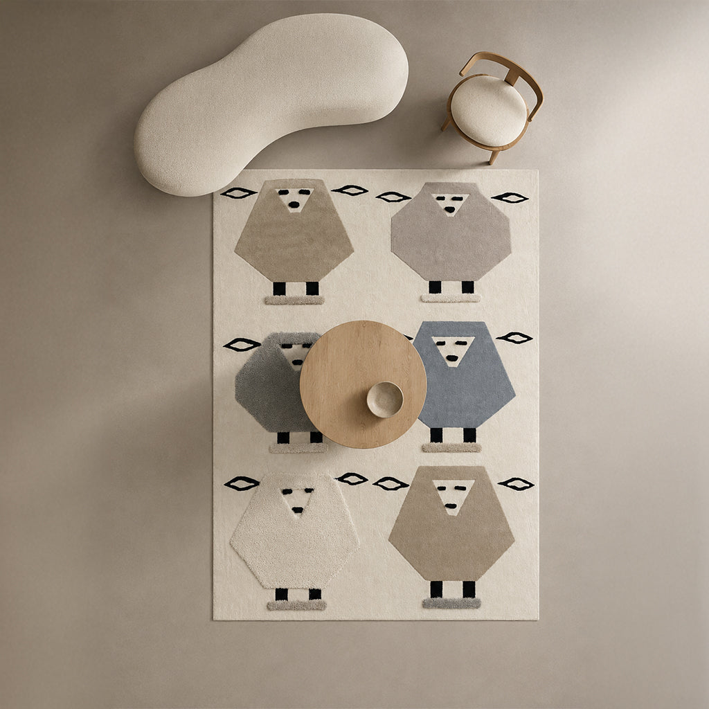 Pre-order 55 Days Delivery 300X200 Cm Woolly Folk Hand Tufted Acrylic Carpet NR-086-3020