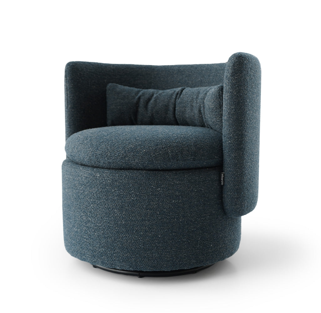 Round Back Swivel Chair G-18075E -  Armchairs | كرسي دوار الظهر - رمادي - ebarza Furniture UAE | Shop Modern Furniture in Abu Dhabi & Dubai - مفروشات ايبازرا في الامارات | تسوق اثاث عصري وديكورات مميزة في دبي وابوظبي