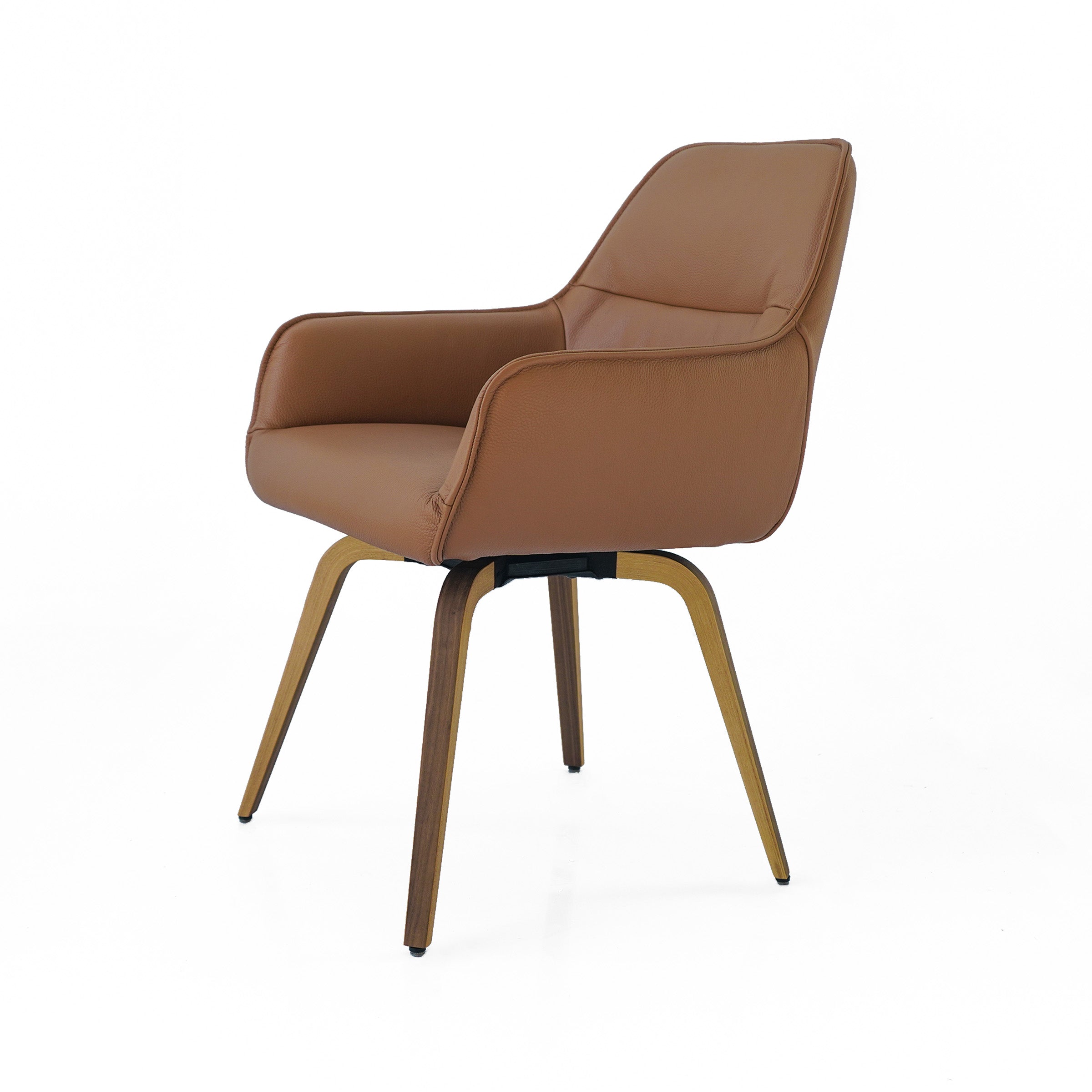 Brown Swivel Dining Chair SL-HJ9027 -  Chairs | كرسي طعام بني - ebarza Furniture UAE | Shop Modern Furniture in Abu Dhabi & Dubai - مفروشات ايبازرا في الامارات | تسوق اثاث عصري وديكورات مميزة في دبي وابوظبي