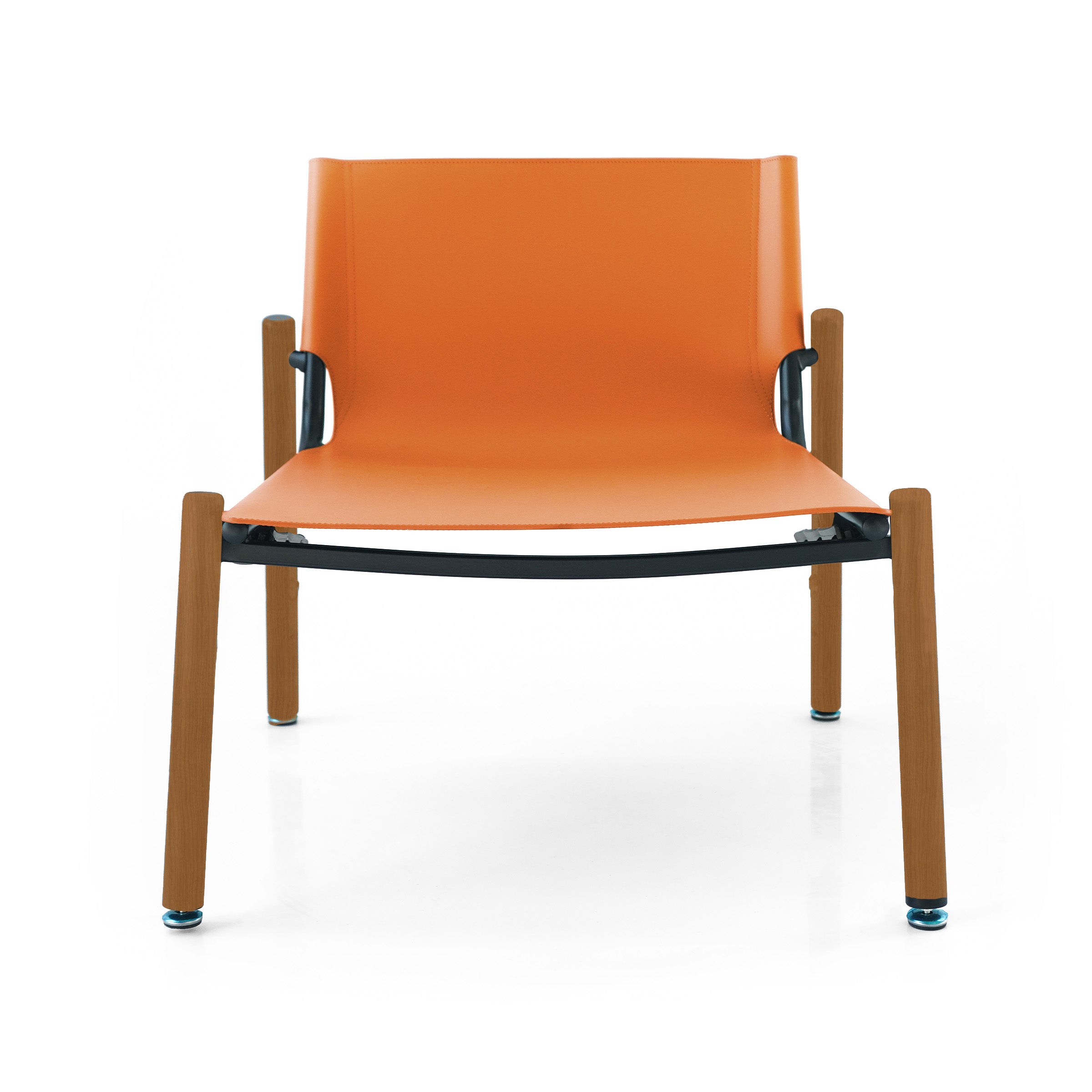 Orange Saddle Leather Lounge Chair LC027 -  Lounge Chairs | كرسي صالة جلد سرج برتقالي - ebarza Furniture UAE | Shop Modern Furniture in Abu Dhabi & Dubai - مفروشات ايبازرا في الامارات | تسوق اثاث عصري وديكورات مميزة في دبي وابوظبي