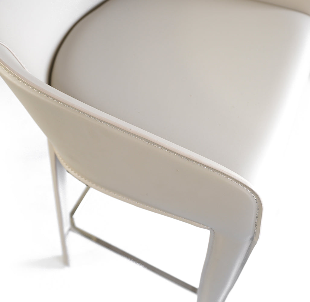 Bar Chair BAR838-1 -  Bar Stools | مقعد مرتفع مصنوع من الجلد من مايكروفت - ebarza Furniture UAE | Shop Modern Furniture in Abu Dhabi & Dubai - مفروشات ايبازرا في الامارات | تسوق اثاث عصري وديكورات مميزة في دبي وابوظبي