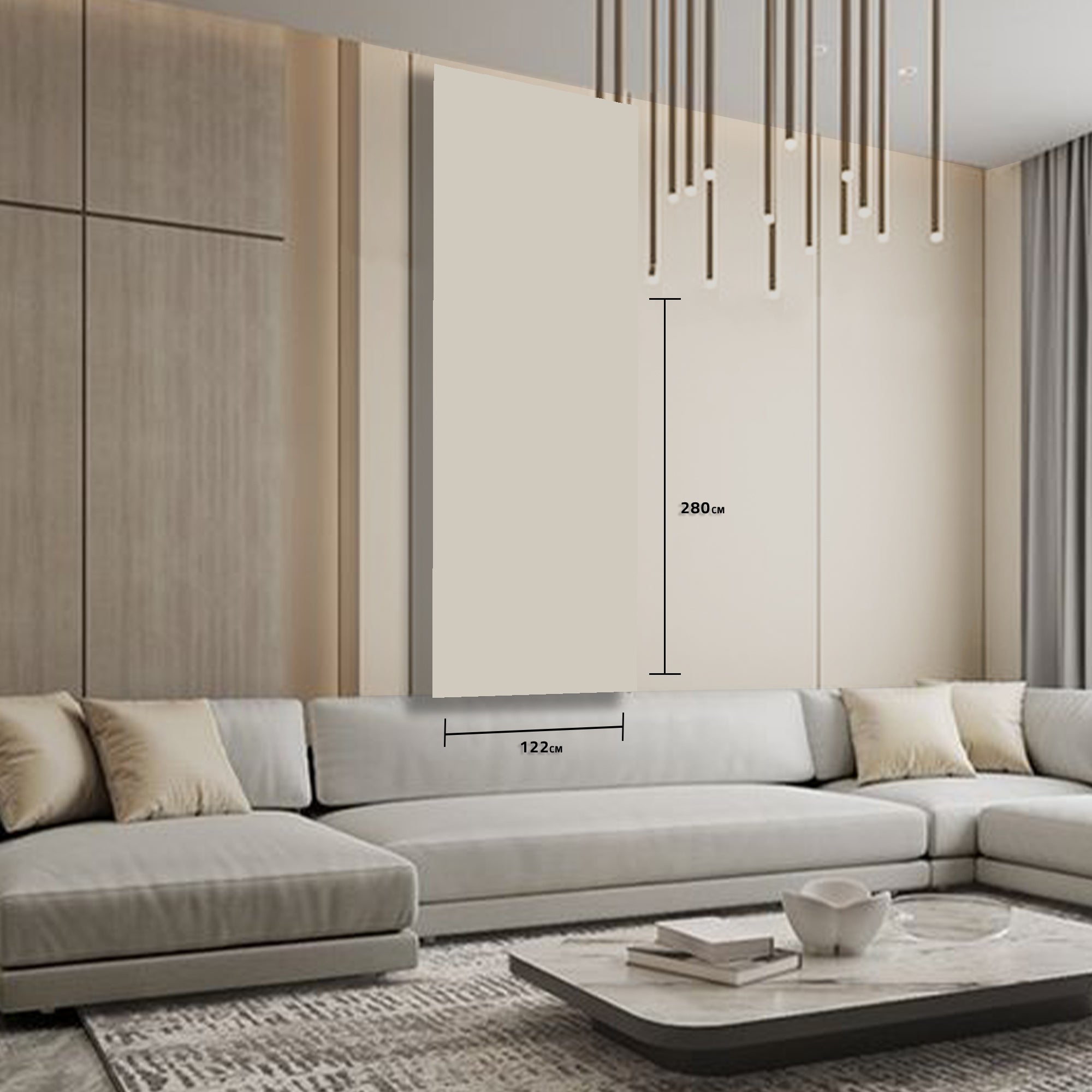 MELAMINE MDF Panel (122x280x1.8cm, E2, 700kg/m3) WQ3M616 (Light Gray) -  Wall Panels | لوح ميلامين MDF (122×280×1.8 سم، E2، 700 كجم/م3) - ebarza Furniture UAE | Shop Modern Furniture in Abu Dhabi & Dubai - مفروشات ايبازرا في الامارات | تسوق اثاث عصري وديكورات مميزة في دبي وابوظبي