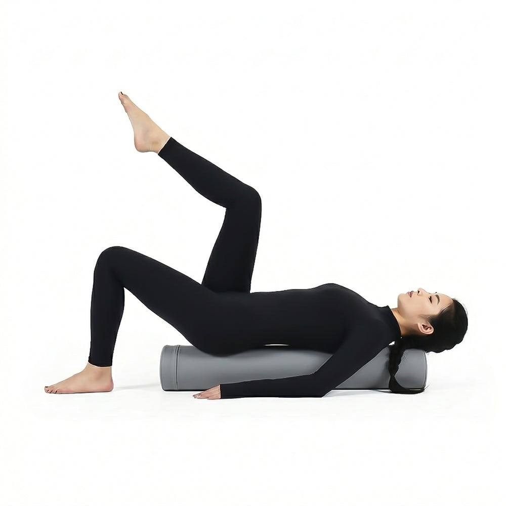 Aureus Epp foam leather gym foam roller by BEACON, ZD-YJZS, used for muscle massage and recovery in fitness routines.
