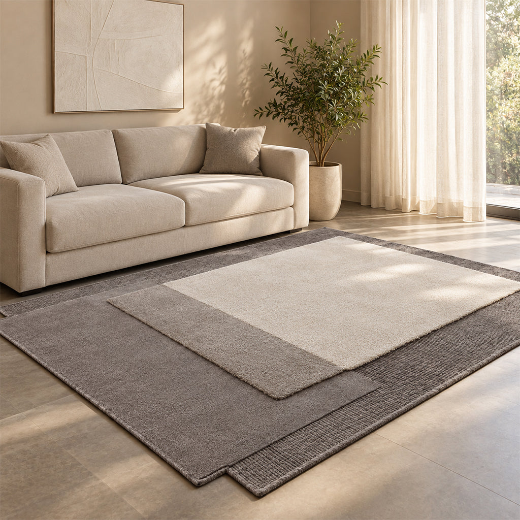 430x300 Cm BAUHAUS-01 Handmade Shape Rug - GC HALIM21 (HASIR21)-LP HALIM97 (HOL 97)-RP C1901-MPBROWN 88 (C1631)-BAU-01