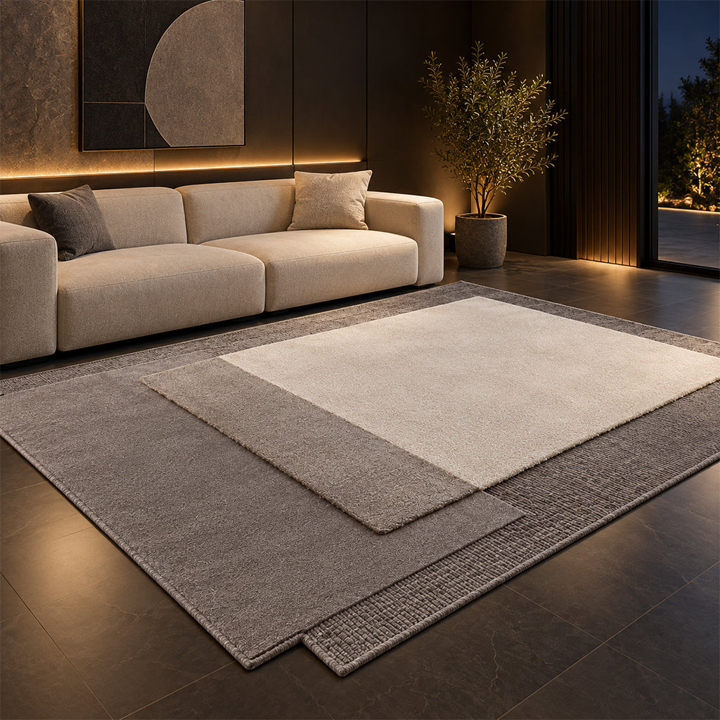 430x300 Cm BAUHAUS-01 Handmade Shape Rug - GC HALIM21 (HASIR21)-LP HALIM97 (HOL 97)-RP C1901-MPBROWN 88 (C1631)-BAU-01
