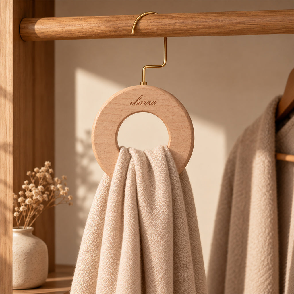 Beach Wood Scarf Hanger  LSCH01-Natural Matte