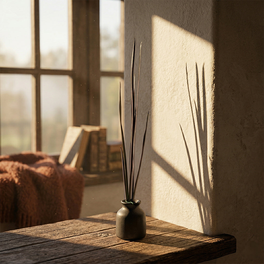 Artificial orchid leaf plant by BEACON, 66cm tall with lush green foliage, ideal for home or office decor.