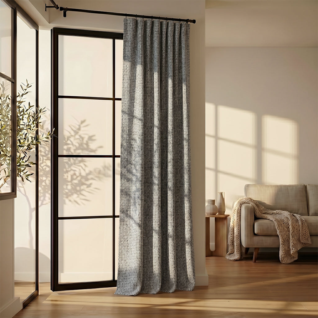 Bias polyester curtain fabric from BEACON, featuring a stylish design suitable for curtains and drapes.