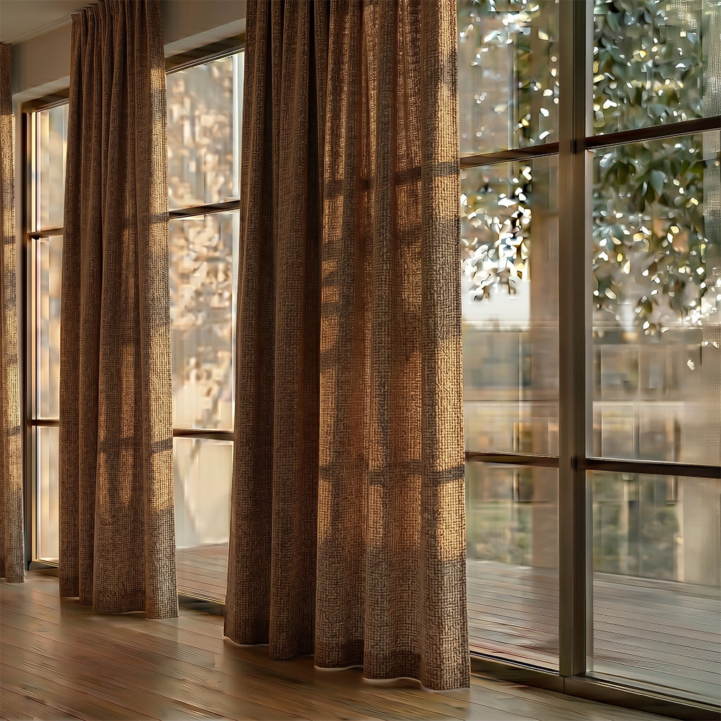 Bias polyester curtain fabric in a soft, textured design, suitable for curtains and drapes from BEACON brand.