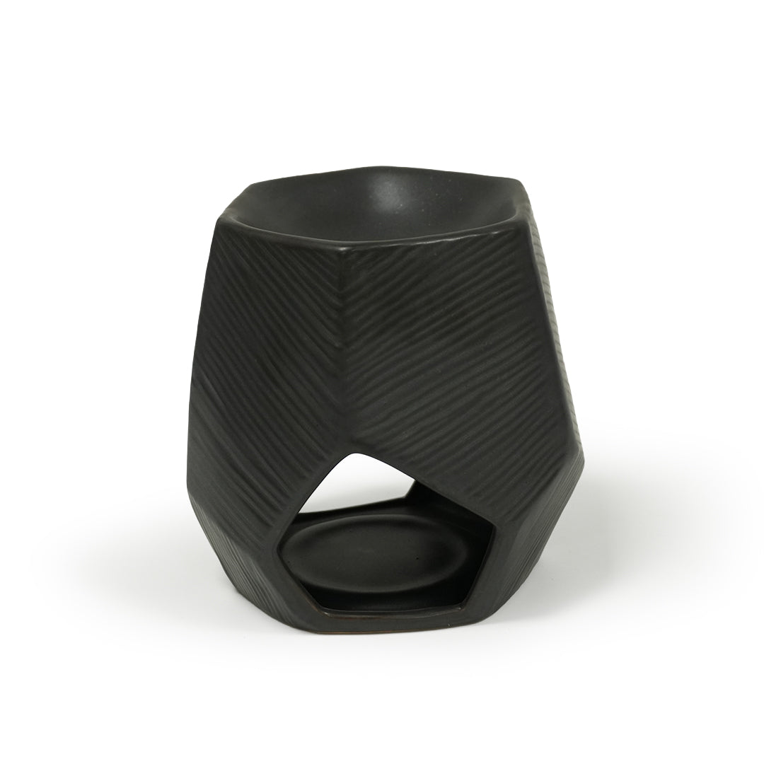 Black Volcanic Chizzled Oil Burner CB4368-14-R633 -  Oil Burners - ebarza Furniture UAE | Shop Modern Furniture in Abu Dhabi & Dubai - مفروشات ايبازرا في الامارات | تسوق اثاث عصري وديكورات مميزة في دبي وابوظبي