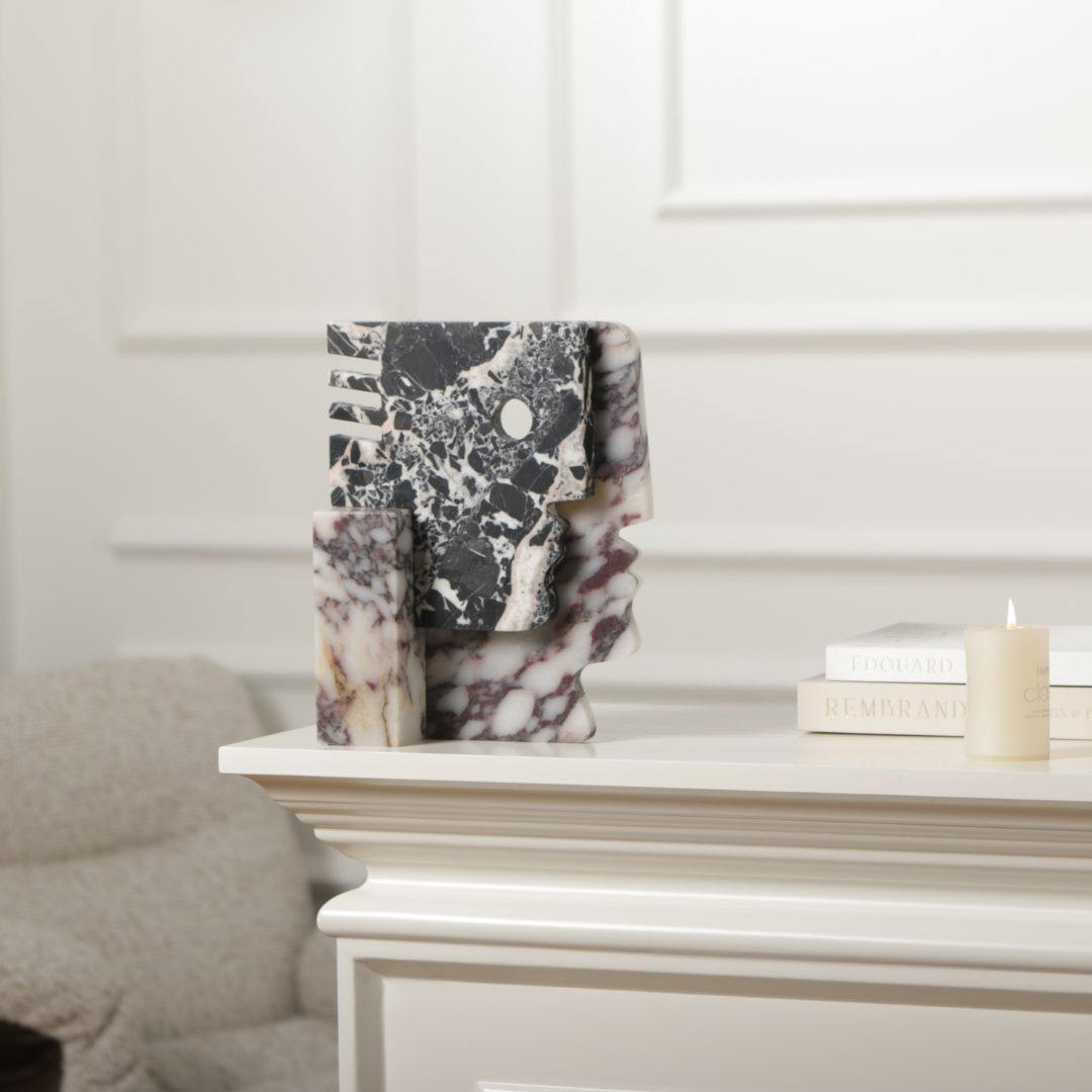 Pre-order 15 Days Delivery Bulgari Black & Bulgari Purple Marble Sculpture KA5164 -  Home Decor Figurines - ebarza Furniture UAE | Shop Modern Furniture in Abu Dhabi & Dubai - مفروشات ايبازرا في الامارات | تسوق اثاث عصري وديكورات مميزة في دبي وابوظبي