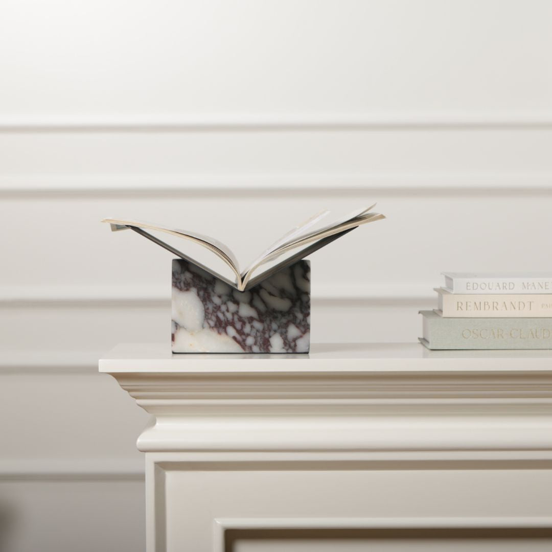 Pre-order 15 Days Delivery Bulgari Marble & Iron Magzaine Holder KH5007B -  Bookends - ebarza Furniture UAE | Shop Modern Furniture in Abu Dhabi & Dubai - مفروشات ايبازرا في الامارات | تسوق اثاث عصري وديكورات مميزة في دبي وابوظبي