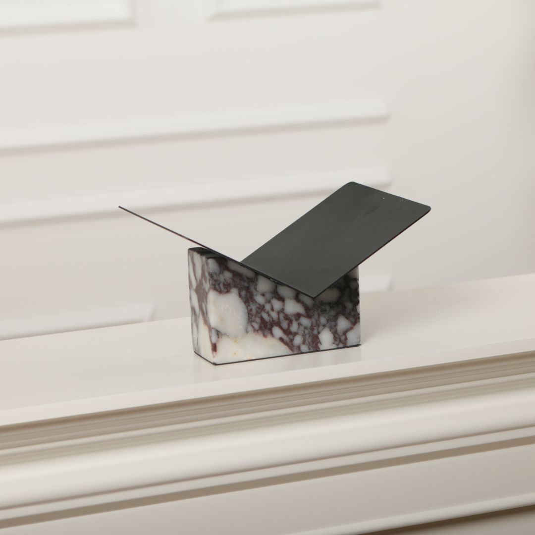 Pre-order 15 Days Delivery Bulgari Marble & Iron Magzaine Holder KH5007B -  Bookends - ebarza Furniture UAE | Shop Modern Furniture in Abu Dhabi & Dubai - مفروشات ايبازرا في الامارات | تسوق اثاث عصري وديكورات مميزة في دبي وابوظبي
