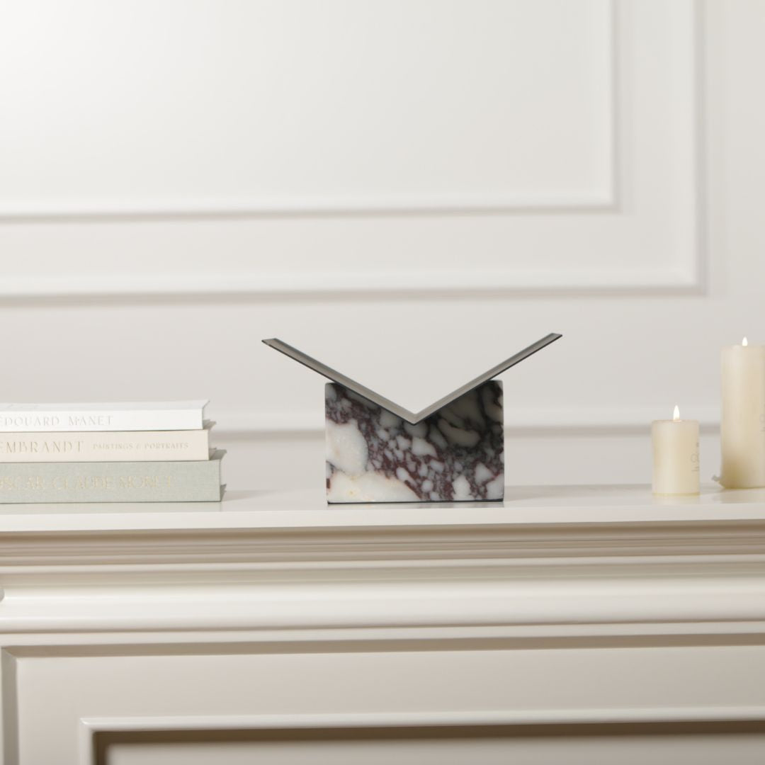 Pre-order 15 Days Delivery Bulgari Marble & Iron Magzaine Holder KH5007B -  Bookends - ebarza Furniture UAE | Shop Modern Furniture in Abu Dhabi & Dubai - مفروشات ايبازرا في الامارات | تسوق اثاث عصري وديكورات مميزة في دبي وابوظبي