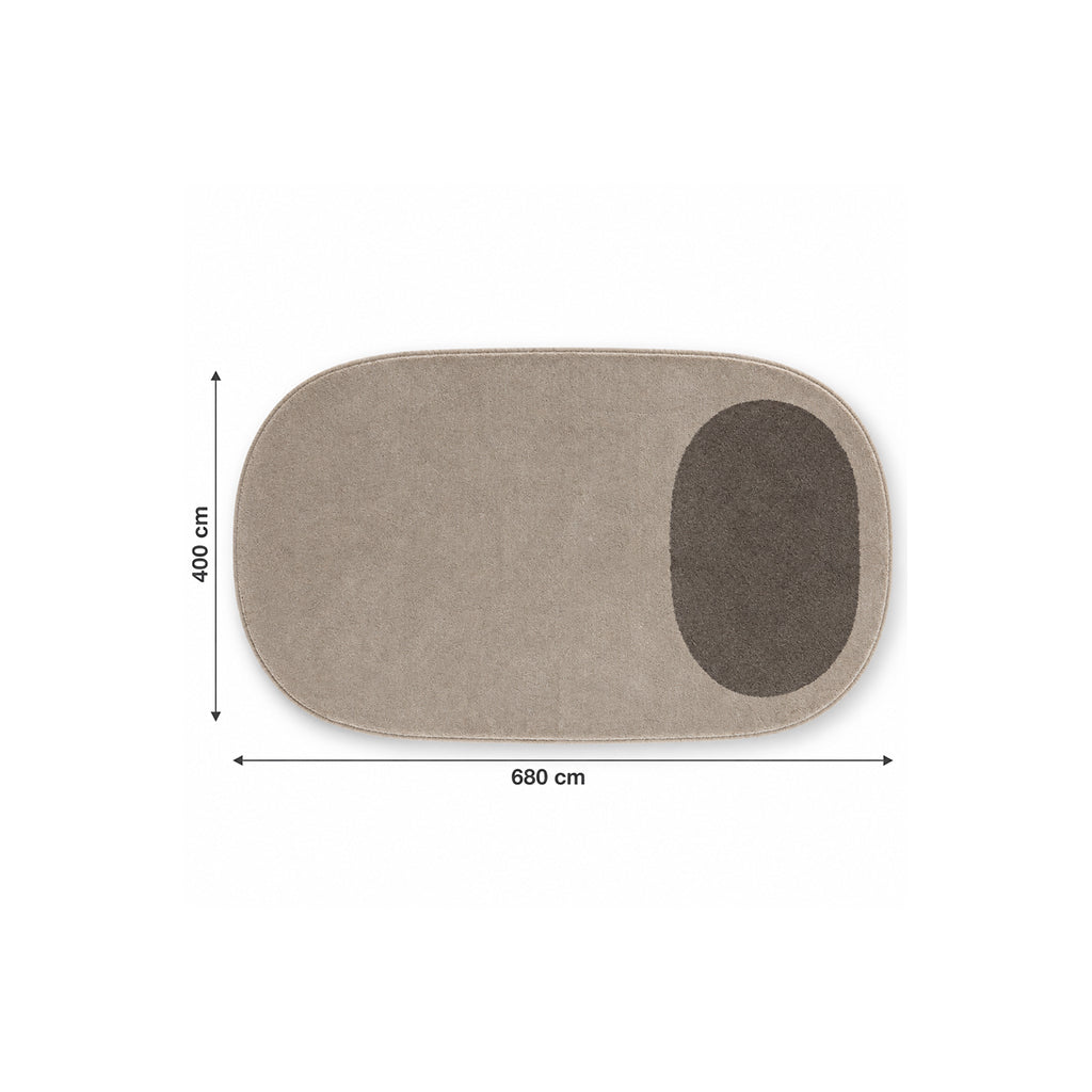 680X400 CM CAPSULE-02 Runner Rug - INNER (C1901) - OUTER BROWN 88 (C1631) - CAP-02