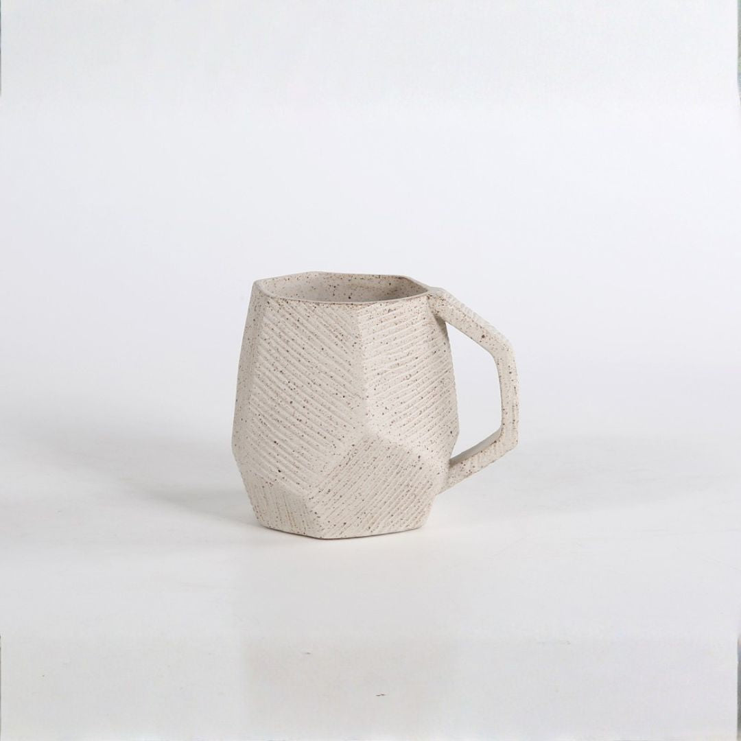 Pre-order 65 Days Delivery Hessian Off-White Chizzled mug CB4367-13-R537 -  Mugs - ebarza Furniture UAE | Shop Modern Furniture in Abu Dhabi & Dubai - مفروشات ايبازرا في الامارات | تسوق اثاث عصري وديكورات مميزة في دبي وابوظبي