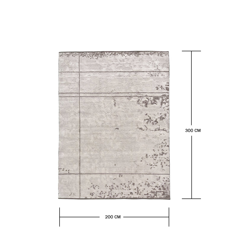 Pre-order for 55 Days Delivery - 300X200 Cm Cadre Linear Hand Tufted Acrylic Carpet NR-093-3020