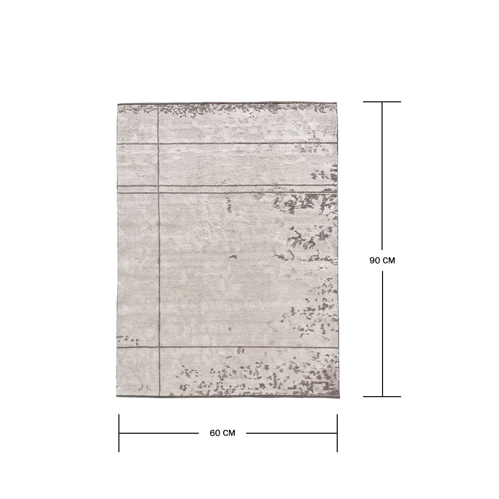 Pre-order for 55 Days Delivery - 90X60 Cm Cadre Linear Hand Tufted Acrylic Carpet NR-093-9060