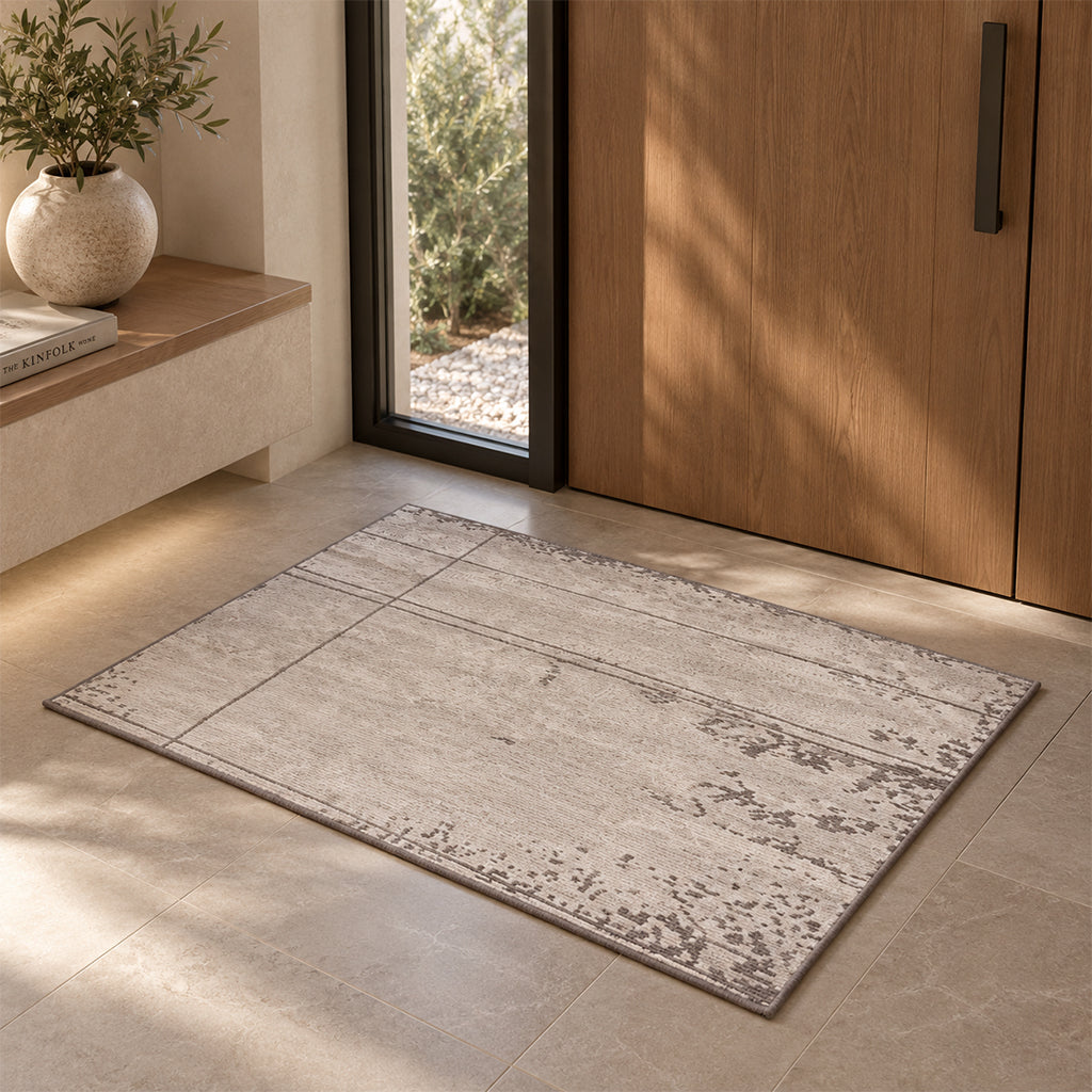 Pre-order for 55 Days Delivery - 90X60 Cm Cadre Linear Hand Tufted Acrylic Carpet NR-093-9060