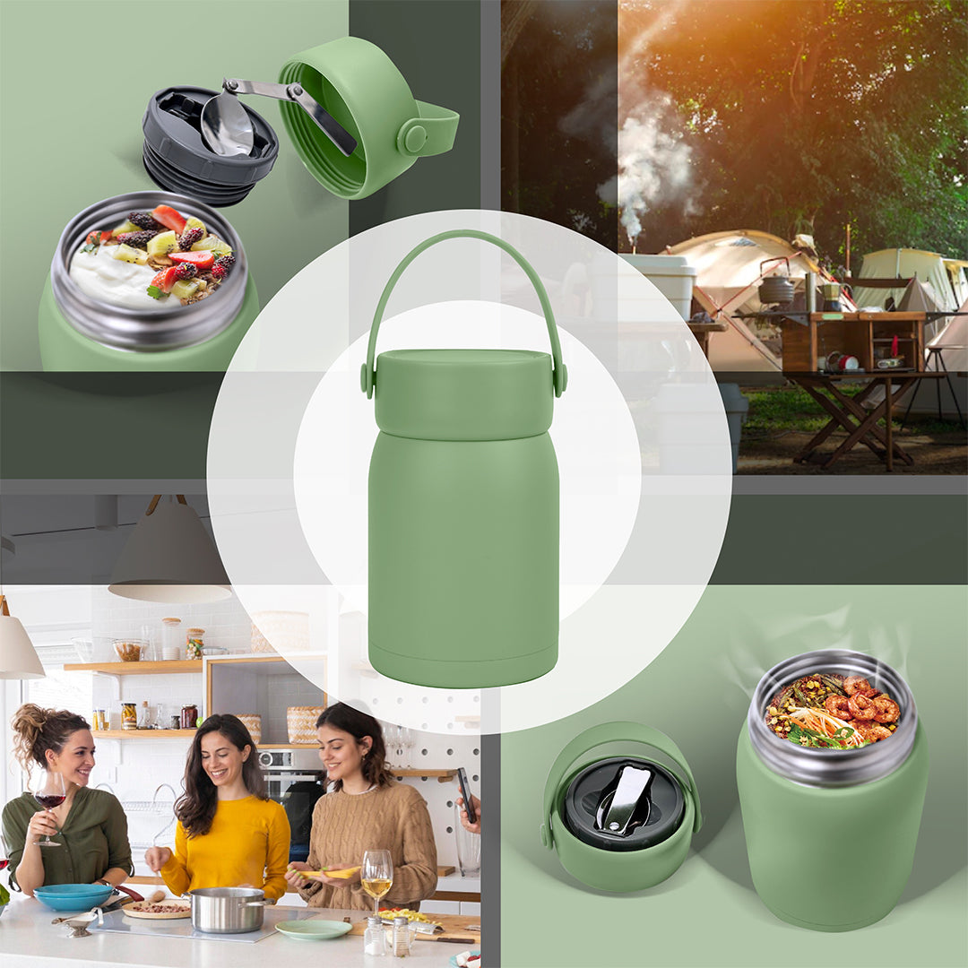 BEACON Canyon 700ML food jar with lid, stainless steel exterior, and secure screw-top for keeping food fresh and warm.