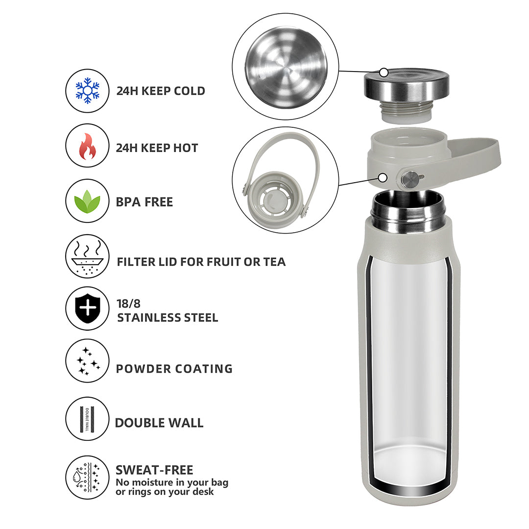 Pre-order 15 Days Delivery Celadon 700ML Bottle ALS005PC24CD -  Drinkware - ebarza Furniture UAE | Shop Modern Furniture in Abu Dhabi & Dubai - مفروشات ايبازرا في الامارات | تسوق اثاث عصري وديكورات مميزة في دبي وابوظبي