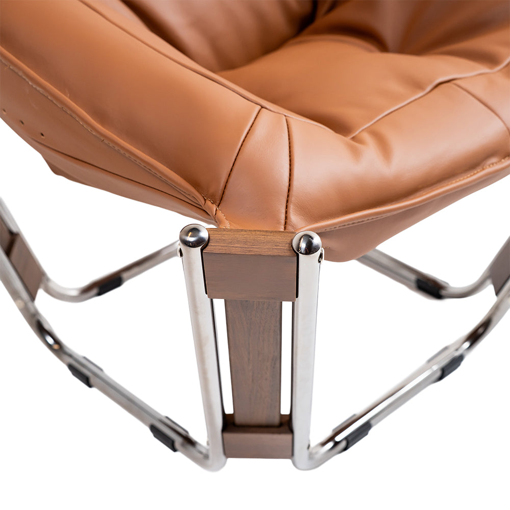 Cocoon Lounge Chair - PS-A179 -Br -  Lounge Chairs - ebarza Furniture UAE | Shop Modern Furniture in Abu Dhabi & Dubai - مفروشات ايبازرا في الامارات | تسوق اثاث عصري وديكورات مميزة في دبي وابوظبي