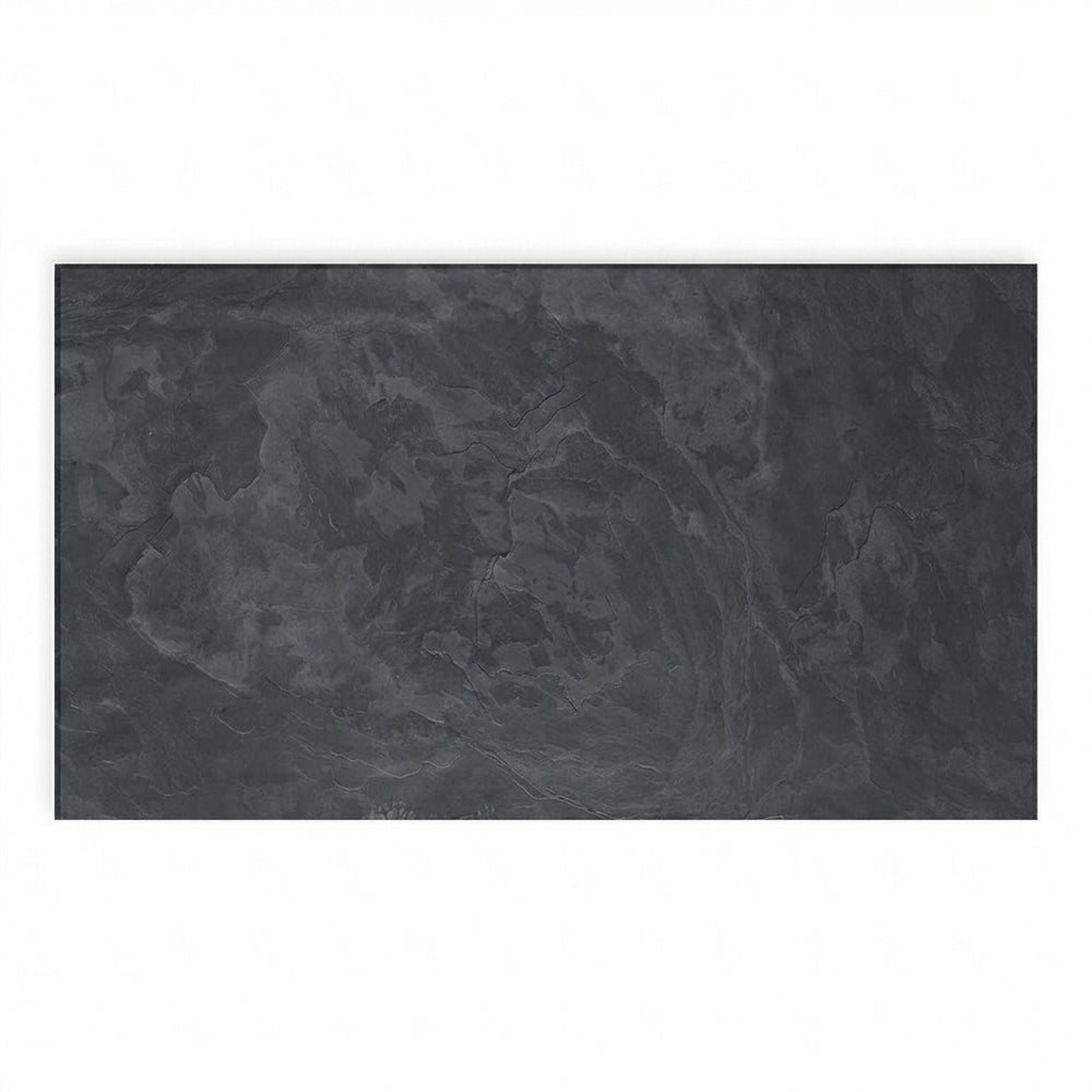 Black flexible stone veneer wall panel from Conbon Black brand, showcasing textured surface and slim profile for modern interior or exterior use.