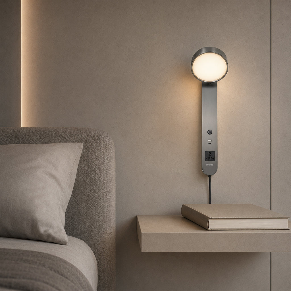 Cookie Hotel Style Headboard/ Wall Reading Lamp Cookie-Ez-WL(B)-26GB