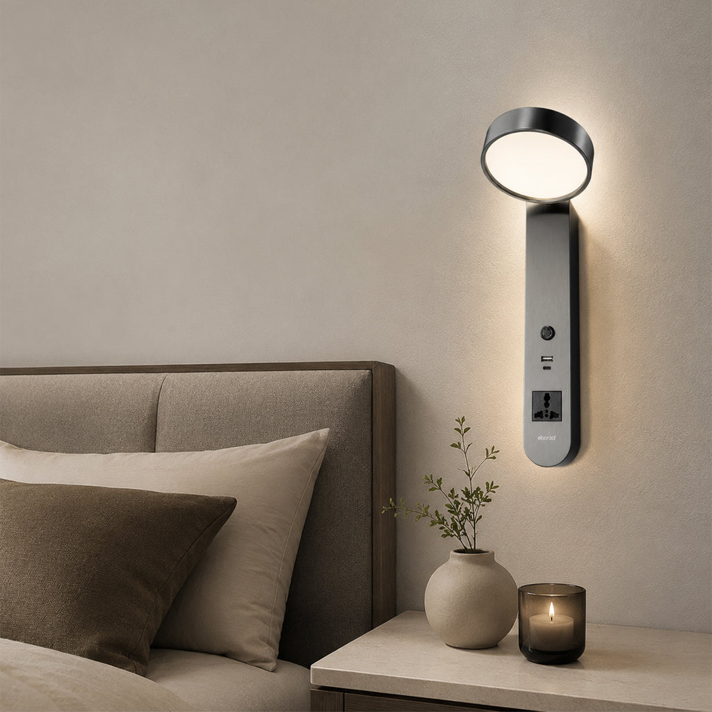 Cookie Hotel Style Headboard/ Wall Reading Lamp Cookie-Ez-WL(B)-26GB