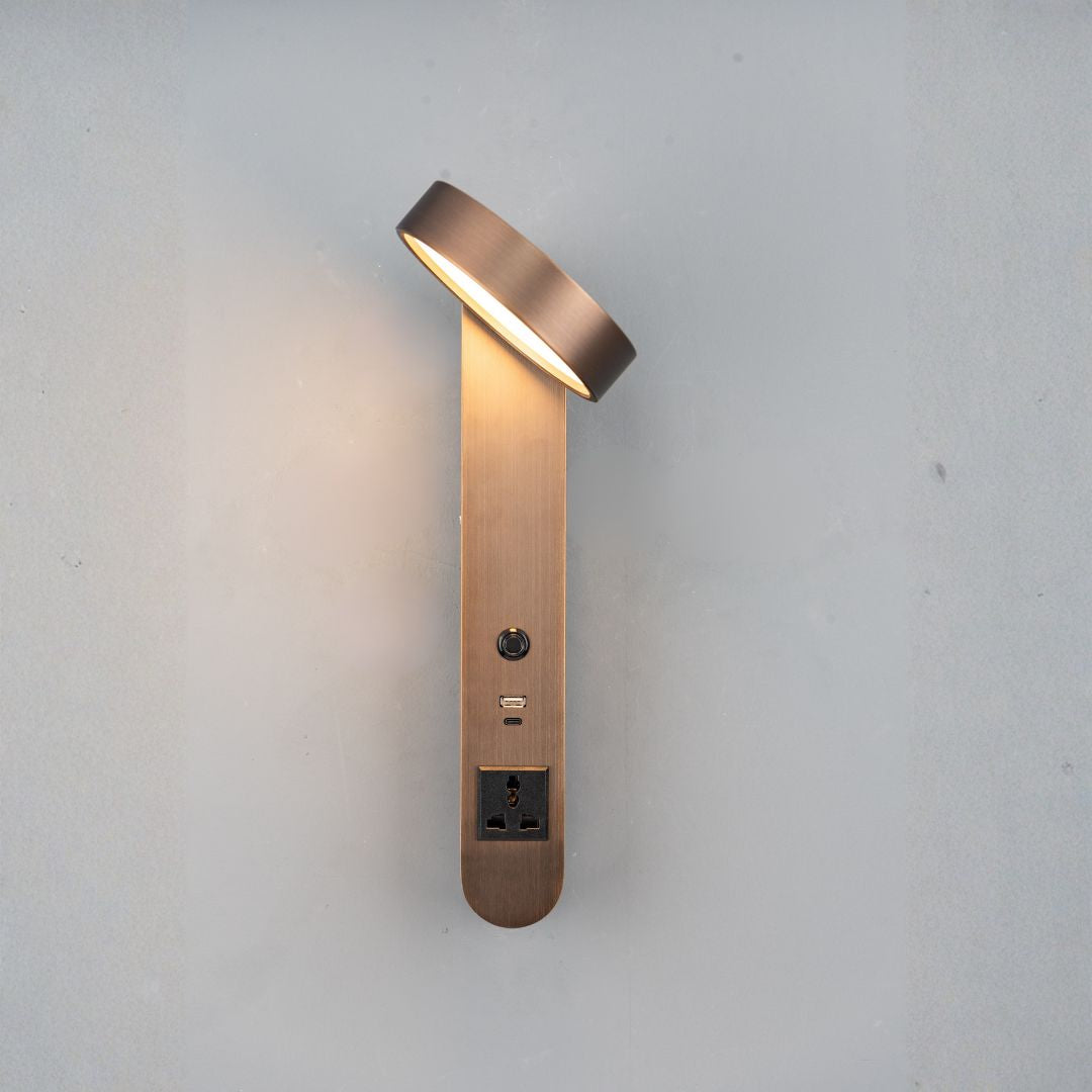 Cookie Hotel Style Headboard/ Wall Reading Lamp Cookie-Ez-WL(B)-28AB -  Wall Lamps - ebarza Furniture UAE | Shop Modern Furniture in Abu Dhabi & Dubai - مفروشات ايبازرا في الامارات | تسوق اثاث عصري وديكورات مميزة في دبي وابوظبي