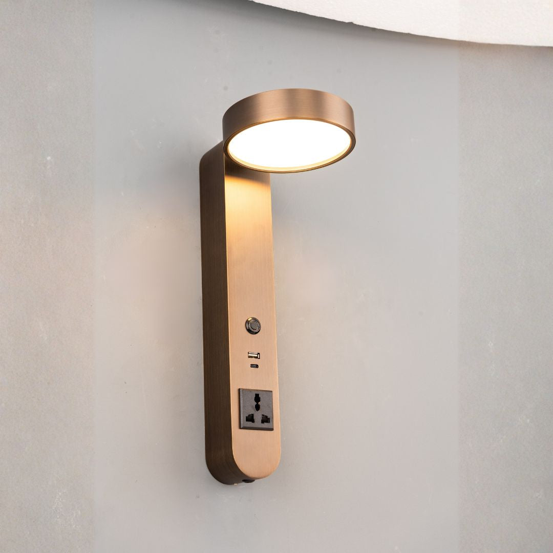 Cookie Hotel Style Headboard/ Wall Reading Lamp Cookie-Ez-WL(B)-28AB -  Wall Lamps - ebarza Furniture UAE | Shop Modern Furniture in Abu Dhabi & Dubai - مفروشات ايبازرا في الامارات | تسوق اثاث عصري وديكورات مميزة في دبي وابوظبي