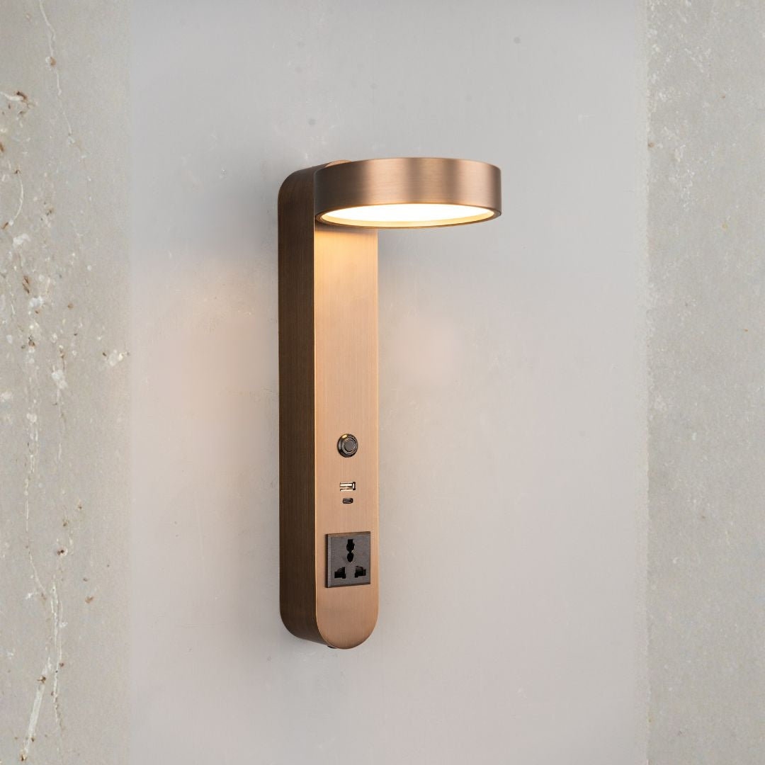 Cookie Hotel Style Headboard/ Wall Reading Lamp Cookie-Ez-WL(B)-28AB -  Wall Lamps - ebarza Furniture UAE | Shop Modern Furniture in Abu Dhabi & Dubai - مفروشات ايبازرا في الامارات | تسوق اثاث عصري وديكورات مميزة في دبي وابوظبي