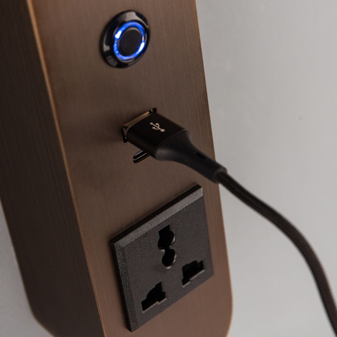 Cookie Hotel Style Headboard/ Wall Reading Lamp Cookie-Ez-WL(B)-28AB -  Wall Lamps - ebarza Furniture UAE | Shop Modern Furniture in Abu Dhabi & Dubai - مفروشات ايبازرا في الامارات | تسوق اثاث عصري وديكورات مميزة في دبي وابوظبي