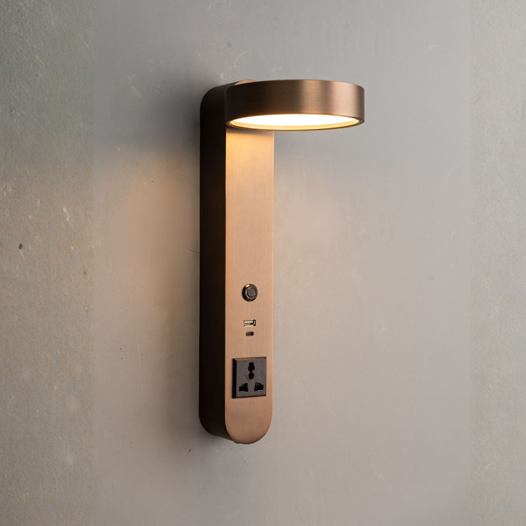 Cookie Hotel Style Headboard/ Wall Reading Lamp Cookie-Ez-WL(B)-28AB -  Wall Lamps - ebarza Furniture UAE | Shop Modern Furniture in Abu Dhabi & Dubai - مفروشات ايبازرا في الامارات | تسوق اثاث عصري وديكورات مميزة في دبي وابوظبي