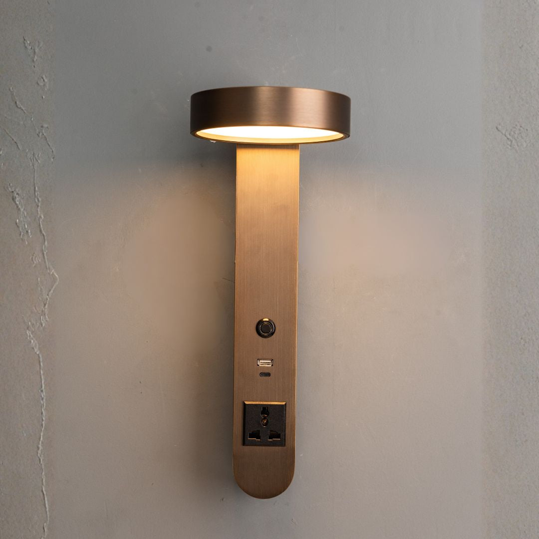 Cookie Hotel Style Headboard/ Wall Reading Lamp Cookie-Ez-WL(B)-28AB -  Wall Lamps - ebarza Furniture UAE | Shop Modern Furniture in Abu Dhabi & Dubai - مفروشات ايبازرا في الامارات | تسوق اثاث عصري وديكورات مميزة في دبي وابوظبي