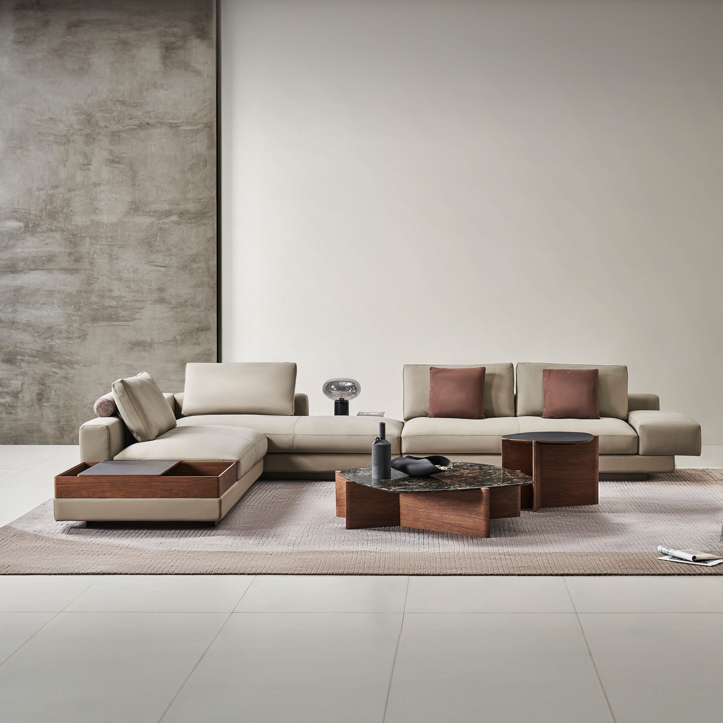Siena Corner Sofa SF073 -  Sofas | أريكة زاوية سيينا - ebarza Furniture UAE | Shop Modern Furniture in Abu Dhabi & Dubai - مفروشات ايبازرا في الامارات | تسوق اثاث عصري وديكورات مميزة في دبي وابوظبي